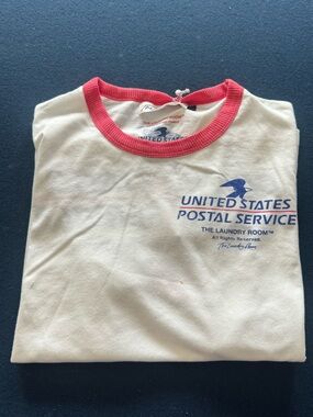 United States Postal Service Graphic Ringer Tee-unisex but listed under women💙❤️